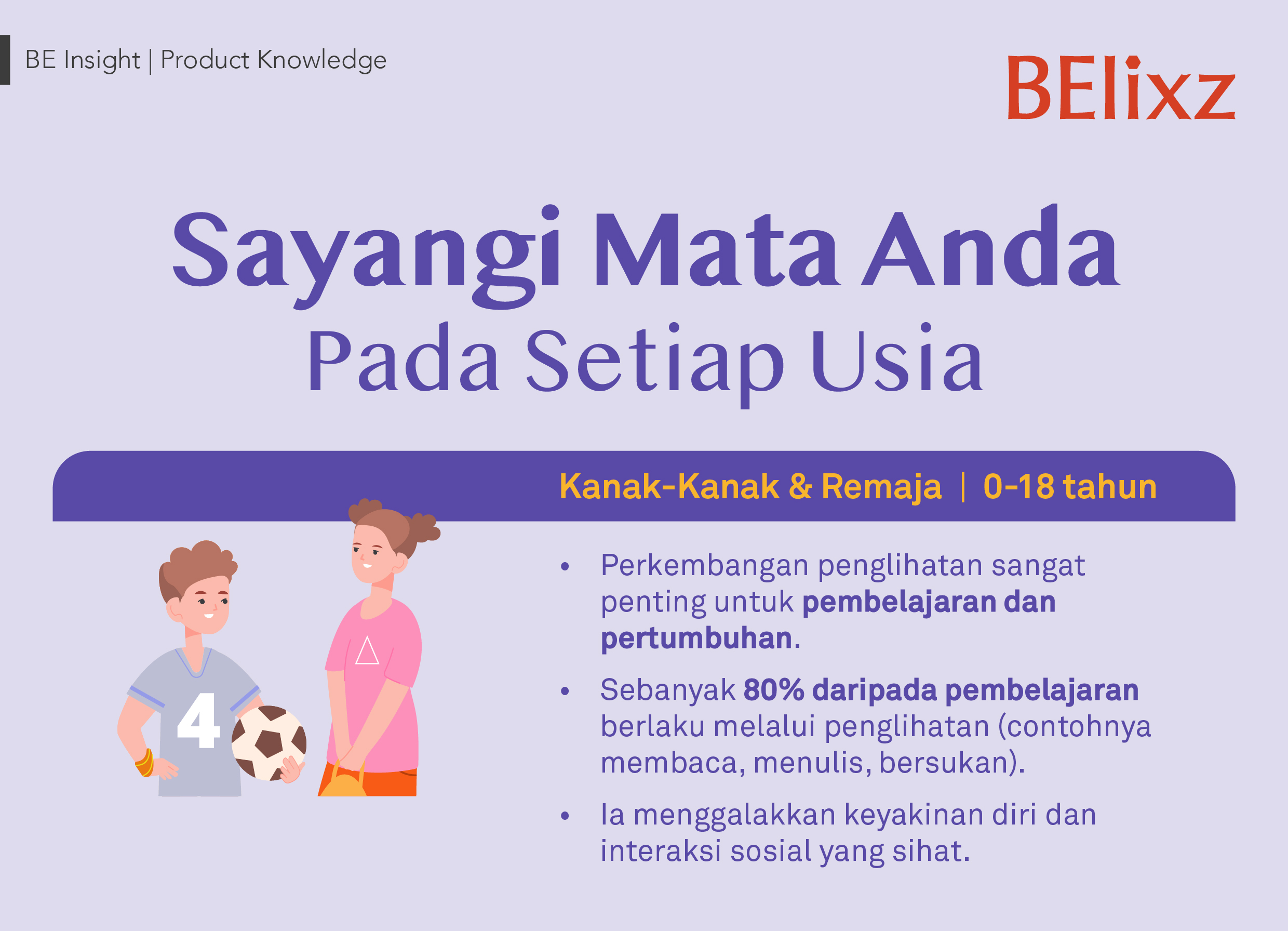 Sayangi Mata Anda, Pada Setiap Usia