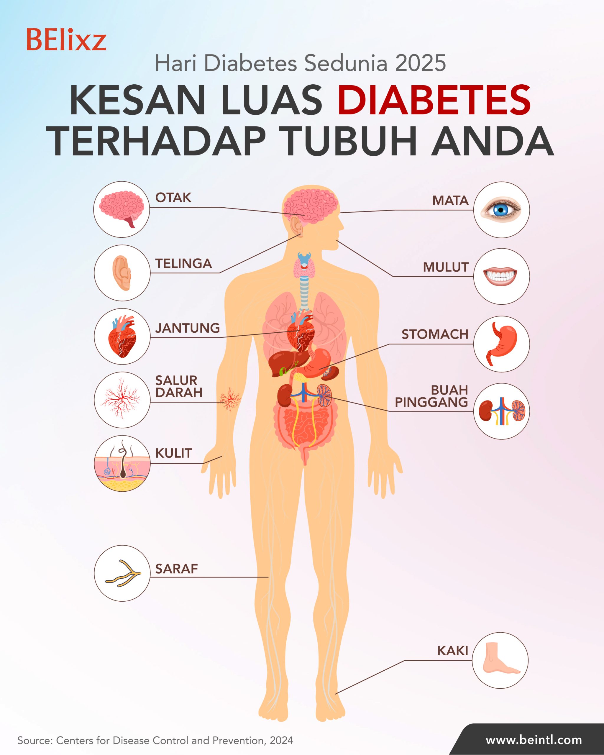 Hari Diabetes Sedunia 2025: Kesan Luas Diabetes Terhadap Tubuh Anda